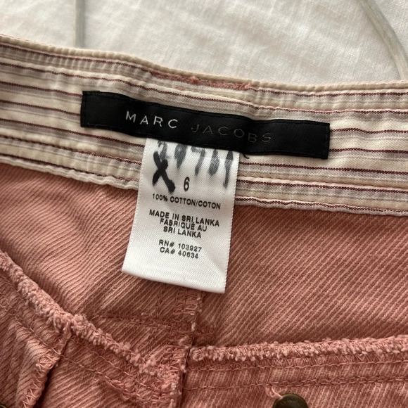 Marc Jacobs Vintage Y2K Cargo Pink Mid Rise Girly Cropped Corduroy Jeans A12 - Picture 2 of 4